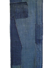 A Beautiful Length of Indigo Dyed Boro Cotton: Wedge Shaped Piece