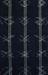 A Length of Striped, Weft-Based Kasuri: Indigo Dyed Cotton