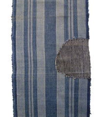A Patched Length of Hand Woven Cotton: Hand Spun Yarns
