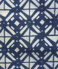 A Length of Jishiro Katazome Cotton: Well Cover Pattern