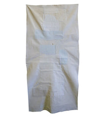 A Beautifully Pale, Wide Cotton Boro Panel: White, Powder Blue, Ecru