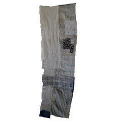 A Large, Beautiful Pale Colored Boro Panel: Off-Square and Many Stitches