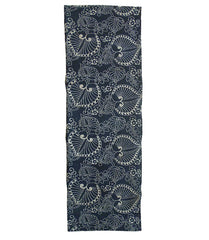 A Length of Indigo Dyed Katazome Cotton: Playfully Designed Pattern