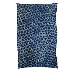 A Large Scale Miura Shibori Cotton Cloth: Splashy Pattern