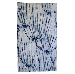 A Large and Wide Finished Piece of Indigo Dyed Cotton Shibori: Large Repeat