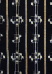 An Inky Indigo Dyed Kasuri Length: Warp and Weft