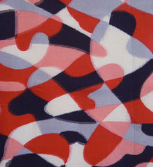 A Length of Mid 20th Century Meisen Silk: Complex Modern Pattern