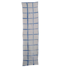 A Length of Gauzy Itajime Shibori Cotton: Loose Grid