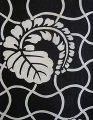 A Length of Large Scale Patterned Katazome Cotton: Wisteria