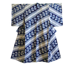 A Lovely Taisho Era Shibori Yukata: Wisteria Motif