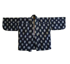 A Woman's Kasuri Hanten: Indigo Dyed Ikat