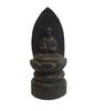A Folk or Rustic Wood Carving: Seated Buddha