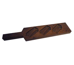 A Traditional Sweets Hand Carved Wooden Mold: Umbrella Couples