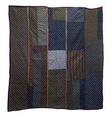 A Pieced Cotton and Wool Kotatsugake: Elaborate, Random Design