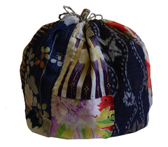 A Brightly Colored and Patterned Drawstring Bag: Good Size