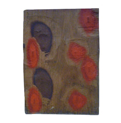 An Old Hand Carved Printing Woodblock: Beautifully Arranged Ink Stains