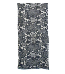 A Length of Katazome Dyed Cotton: Peonies and Bamboo