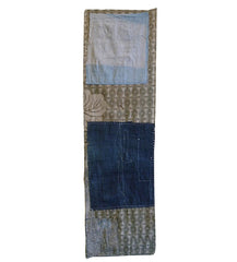 A Beautifully Colored Boro Panel: Ochre Toned Katazome Base Cloth