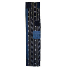 A Kasuri Woven Boro Panel: Arrow Feather Pattern