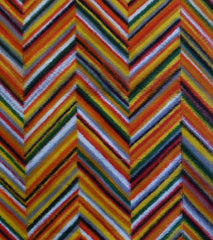 A Length of Multicolored Meisen Silk: Yabane or Arrow Feathers