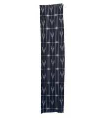 A Length of Kasuri Dyed Cotton: Grid and Stylized Arrow Feathers