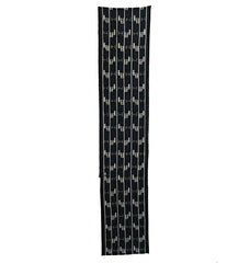 A Length of Kasuri Dyed Cotton: Black, White and Patched