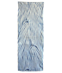 A Length of Yanagi Shibori: Graphic Blue on White