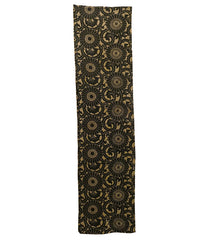 A Length of Stenciled Cotton: Ochre and Black Tones