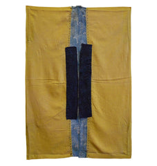 A Pair of 19th Century Juban Sleeve Linings: Bright Yellow Cotton