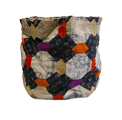 A Beautifully Pieced Silk and Ramie Bag: Broken Drawstring