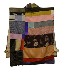 A Hand Pieced Silk Han Juban or Half Under Kimono: Leftover Pieces