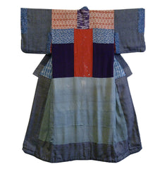 A 19th Century Silk Piece-Constructed Juban: Katazome