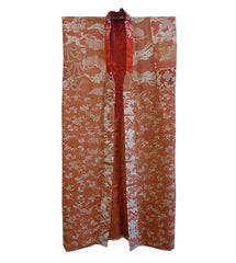 An Itajime Dyed Silk Sleeveless Juban: Safflower Dyed