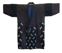 A Pieced, Lined Cotton Jacket: Stripe and Spare Kasuri