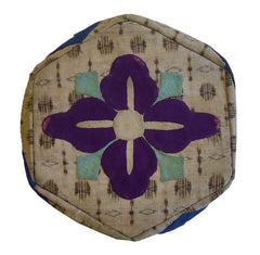 A Pieced Pictorial Drawstring Bag: Hemp and Silk