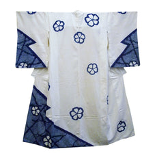 A Woman's Shibori Dyed Yukata: Indigo on Cotton