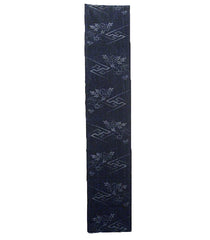 A Length of Indigo Dyed Cotton Kasuri: Unusual Warp of Leftover Yarn