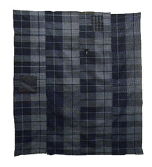 A Four Panel Warp and Weft Zanshi ori Cotton Cloth: Machine Spun Yarns