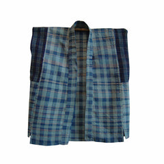 A Superb Child's Zanshi-ori Vest: Indigo Dyed Cotton