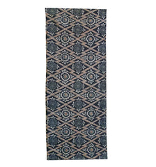 A Length of Beautifully Designed and Executed Katazome Cloth: Pine Bark Motif