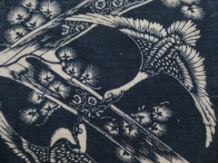 A Rare and Unusual Katazome Pattern: Length Showing Geese and Pine
