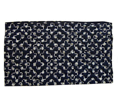 A Fancy Stitched Cotton Zokin: Kasuri Dyed Cotton