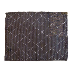 A Sashiko Stitched Zokin: Diamond Pattern