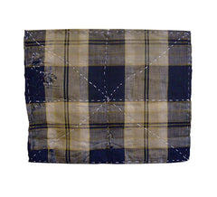A Repaired Plaid Zokin: Mending Stitches