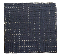 A Blue and Brown Colored Zokin: Sashiko Stitched Dust Rag