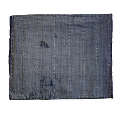 An Indigo Dyed Cotton Zokin: Small Boro Textile