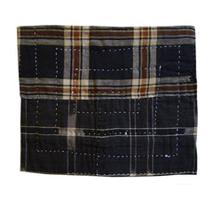 A Sashiko Stitched Zokin: Two Plaids