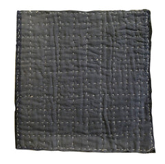 A Sashiko Stitched Zokin: Purplish Blue Cotton