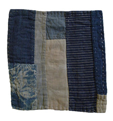 An Artfully Pieced Mini-Boro Cloth: Hand Stitched Cottons