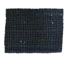 A Large Size Densely Sashiko Stitched Zokin: Small Grid